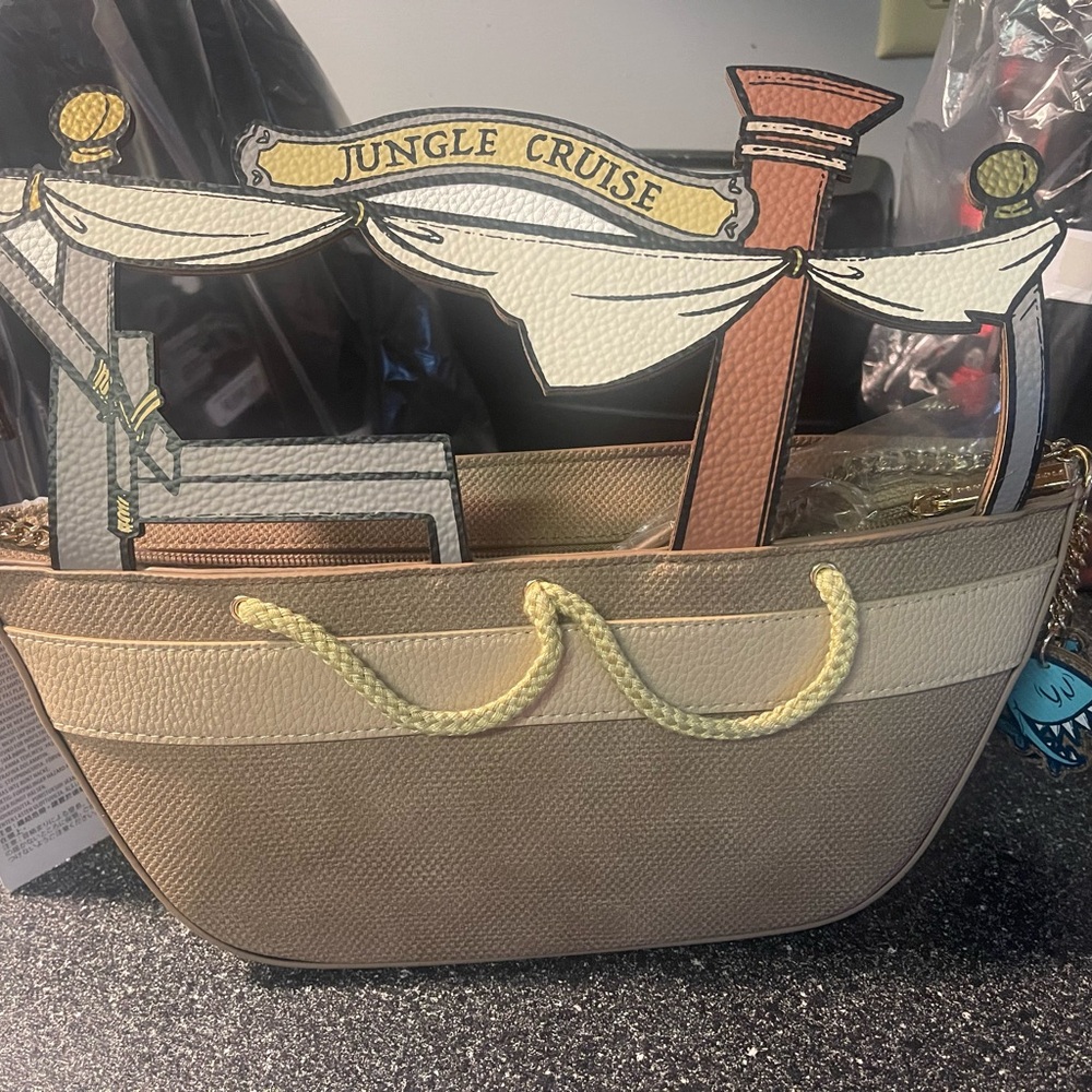 Danielle Nicole Jungle Cruise Tote Bag with Cream and Tan Accents
